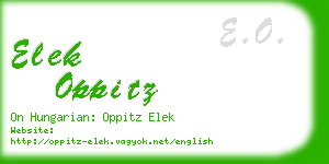 elek oppitz business card